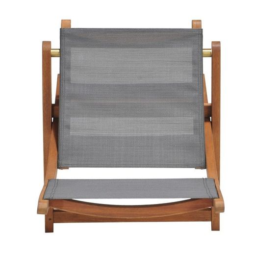 Sedia da giardino pieghevole, 59,7 x 49,6 x 93,2 cm, in legno naturale e grigio | Collezione Nápoles