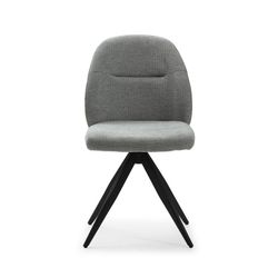Sedia girevole, 49,5 x 60 x 85 cm, in tessuto grigio | Collezione Tamara