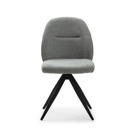 Sedia girevole, 49,5 x 60 x 85 cm, in tessuto grigio | Collezione Tamara