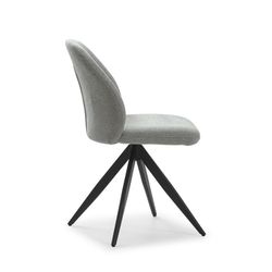 Sedia girevole, 49,5 x 60 x 85 cm, in tessuto grigio | Collezione Tamara