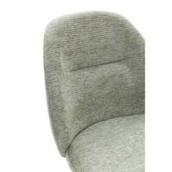 Sedia girevole, 49,5 x 60 x 85 cm, in tessuto verde | Collezione Tamara