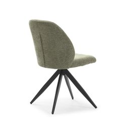 Sedia girevole, 49,5 x 60 x 85 cm, in tessuto verde | Collezione Tamara