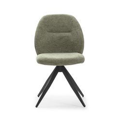 Sedia girevole, 49,5 x 60 x 85 cm, in tessuto verde | Collezione Tamara