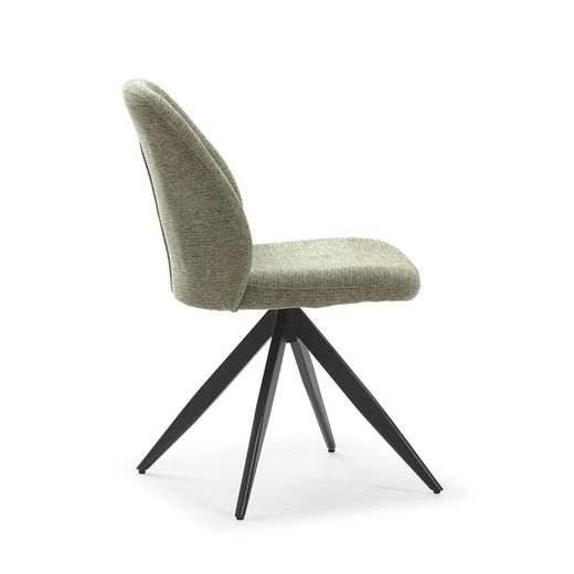 Sedia girevole, 49,5 x 60 x 85 cm, in tessuto verde | Collezione Tamara