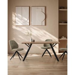 Sedia girevole, 49,5 x 60 x 85 cm, in tessuto verde | Collezione Tamara