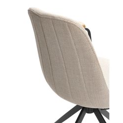 Sedia girevole, 61 x 59 x 66-81 cm, in tessuto beige | Collezione Tali