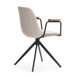 Sedia girevole, 61 x 59 x 66-81 cm, in tessuto beige | Collezione Tali