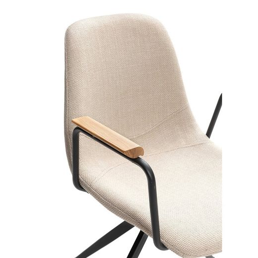 Sedia girevole, 61 x 59 x 66-81 cm, in tessuto beige | Collezione Tali