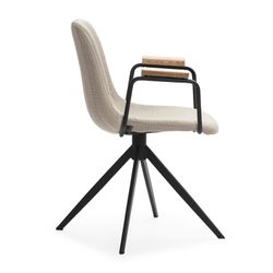 Sedia girevole, 61 x 59 x 66-81 cm, in tessuto beige | Collezione Tali