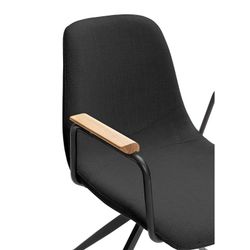 Sedia girevole, 61 x 59 x 66-81 cm, in tessuto nero | Collezione Tali