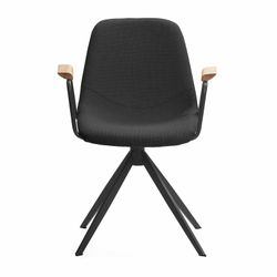 Sedia girevole, 61 x 59 x 66-81 cm, in tessuto nero | Collezione Tali