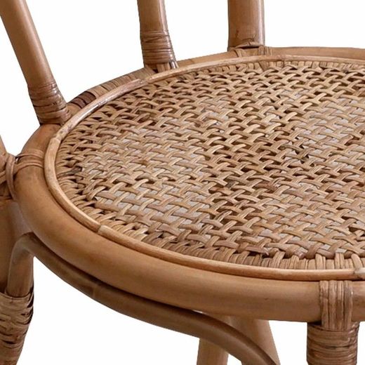 Sedia da giardino, 40 x 52 x 90 cm, in rattan, canna e vimini naturale | Collezione Parma