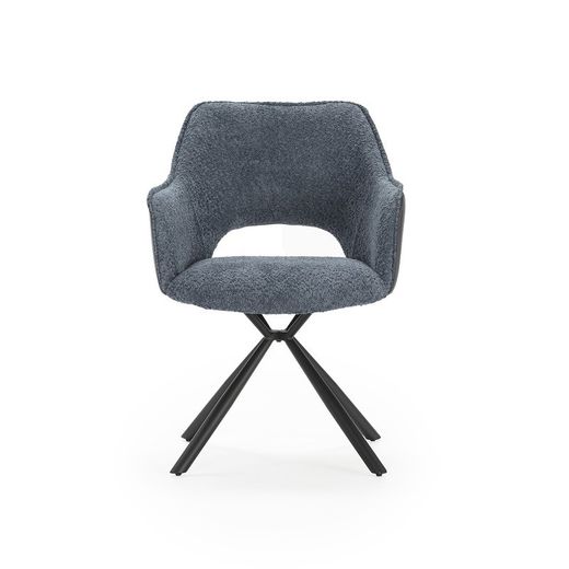 Poltrona, 60 x 62 x 80,5 cm, rivestita in tessuto blu | Collezione Mariel