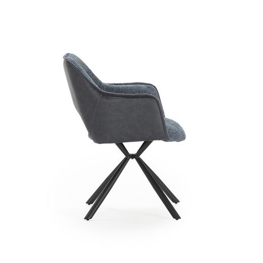 Poltrona, 60 x 62 x 80,5 cm, rivestita in tessuto blu | Collezione Mariel
