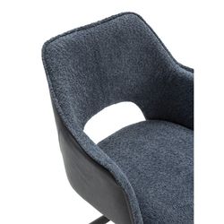 Poltrona, 60 x 62 x 80,5 cm, rivestita in tessuto blu | Collezione Mariel