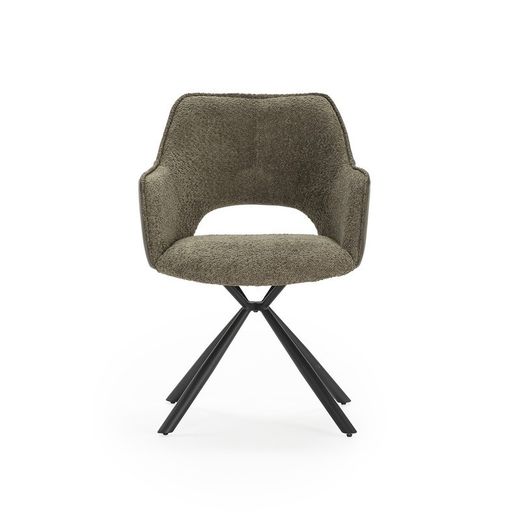 Poltrona, 60 x 62 x 80,5 cm, in tessuto verde | Collezione Mariel