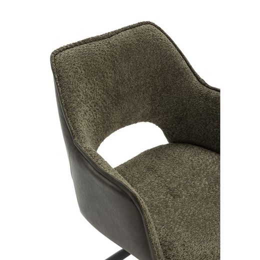 Poltrona, 60 x 62 x 80,5 cm, in tessuto verde | Collezione Mariel