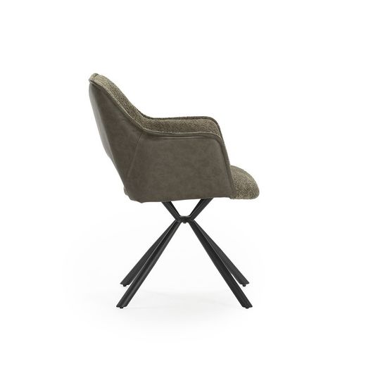 Poltrona, 60 x 62 x 80,5 cm, in tessuto verde | Collezione Mariel
