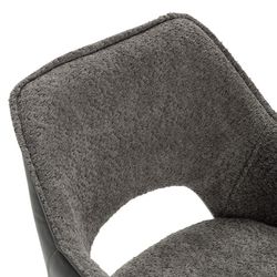 Poltrona, 62 x 60 x 80,5 cm, in tessuto grigio | Collezione Mariel