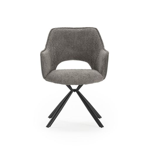 Poltrona, 62 x 60 x 80,5 cm, in tessuto grigio | Collezione Mariel