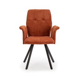 Poltrona, 62 x 60 x 89 cm, in tessuto marrone | Collezione Mery