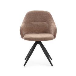 Poltrona girevole, 56,5 x 61 x 84 cm, in tessuto salmone | Collezione Tamara
