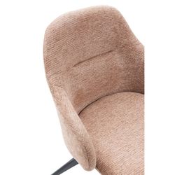 Poltrona girevole, 56,5 x 61 x 84 cm, in tessuto salmone | Collezione Tamara