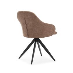 Poltrona girevole, 56,5 x 61 x 84 cm, in tessuto salmone | Collezione Tamara