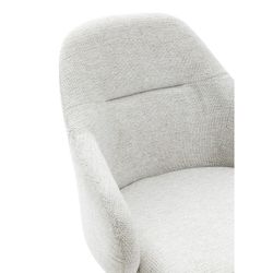 Sillón giratorio, 56,5 x 61 x 84 cm, de tejido  en topo | Colección Tamara