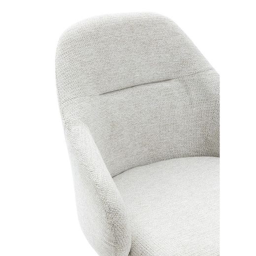 Sillón giratorio, 56,5 x 61 x 84 cm, de tejido  en topo | Colección Tamara