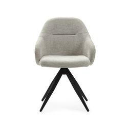 Sillón giratorio, 56,5 x 61 x 84 cm, de tejido  en topo | Colección Tamara
