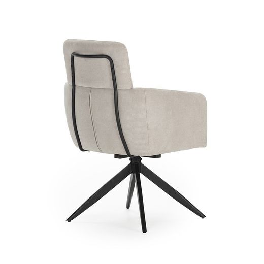 Sillón giratorio, 57,5 x 63 x 92,5 cm, de tejido en gris | Colección Aixa
