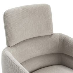 Sillón giratorio, 57,5 x 63 x 92,5 cm, de tejido en gris | Colección Aixa
