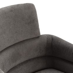 Sillón giratorio, 57,5 x 63 x 92,5 cm, de tejido en gris oscuro | Colección Aixa
