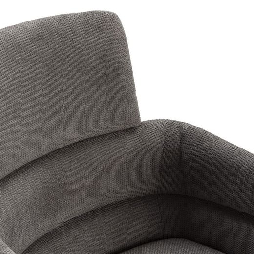 Sillón giratorio, 57,5 x 63 x 92,5 cm, de tejido en gris oscuro | Colección Aixa