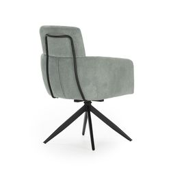 Poltrona girevole, 57,5 x 63 x 92,5 cm, in tessuto turchese | Collezione Aixa