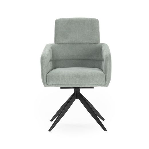 Poltrona girevole, 57,5 x 63 x 92,5 cm, in tessuto turchese | Collezione Aixa