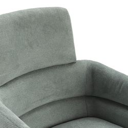 Poltrona girevole, 57,5 x 63 x 92,5 cm, in tessuto turchese | Collezione Aixa