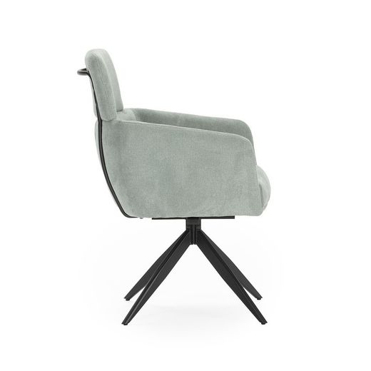 Poltrona girevole, 57,5 x 63 x 92,5 cm, in tessuto turchese | Collezione Aixa