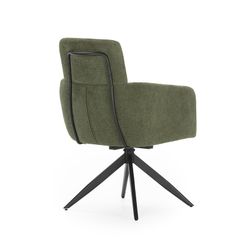 Poltrona girevole, 57,5 x 63 x 92,5 cm, in tessuto verde | Collezione Aixa