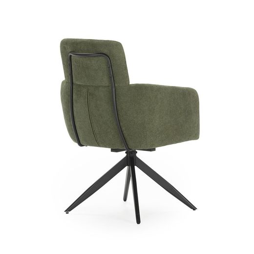Poltrona girevole, 57,5 x 63 x 92,5 cm, in tessuto verde | Collezione Aixa