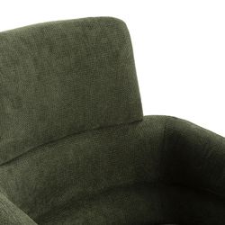 Poltrona girevole, 57,5 x 63 x 92,5 cm, in tessuto verde | Collezione Aixa