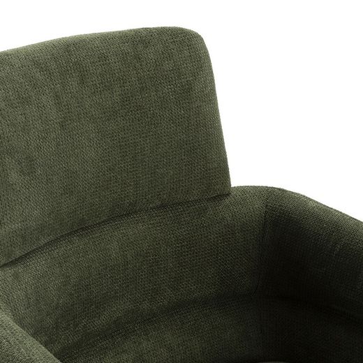 Poltrona girevole, 57,5 x 63 x 92,5 cm, in tessuto verde | Collezione Aixa