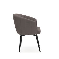 Poltrona girevole, 60 x 60 x 81 cm, in tessuto grigio scuro | Collezione Enka