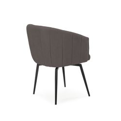 Poltrona girevole, 60 x 60 x 81 cm, in tessuto grigio scuro | Collezione Enka