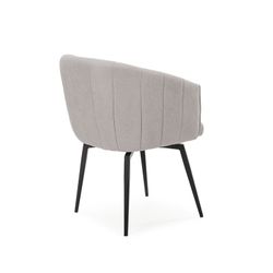 Poltrona girevole, 60 x 60 x 81 cm, in tessuto topo | Collezione Enka