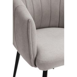 Poltrona girevole, 60 x 60 x 81 cm, in tessuto topo | Collezione Enka