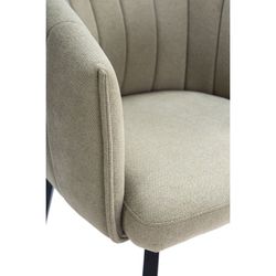 Poltrona girevole, 60 x 60 x 81 cm, in tessuto verde | Collezione Enka
