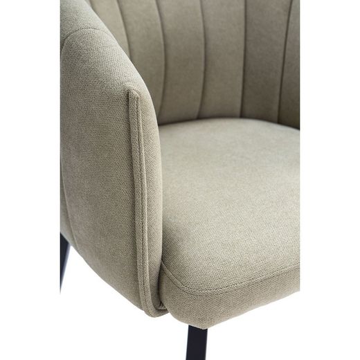 Poltrona girevole, 60 x 60 x 81 cm, in tessuto verde | Collezione Enka
