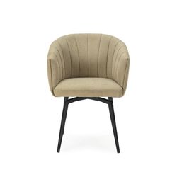 Poltrona girevole, 60 x 60 x 81 cm, in tessuto verde | Collezione Enka